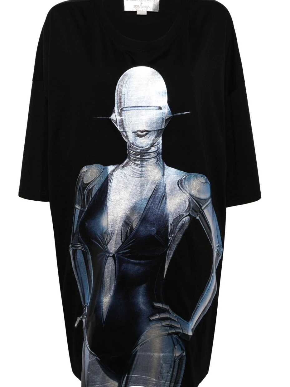 Cheap T-shirt Women Sexy dress McCartney x Robot-print Surayama Stella 0825